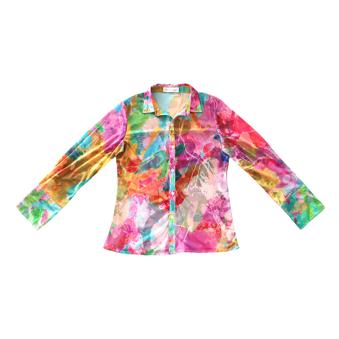 Mesh Button-Down
