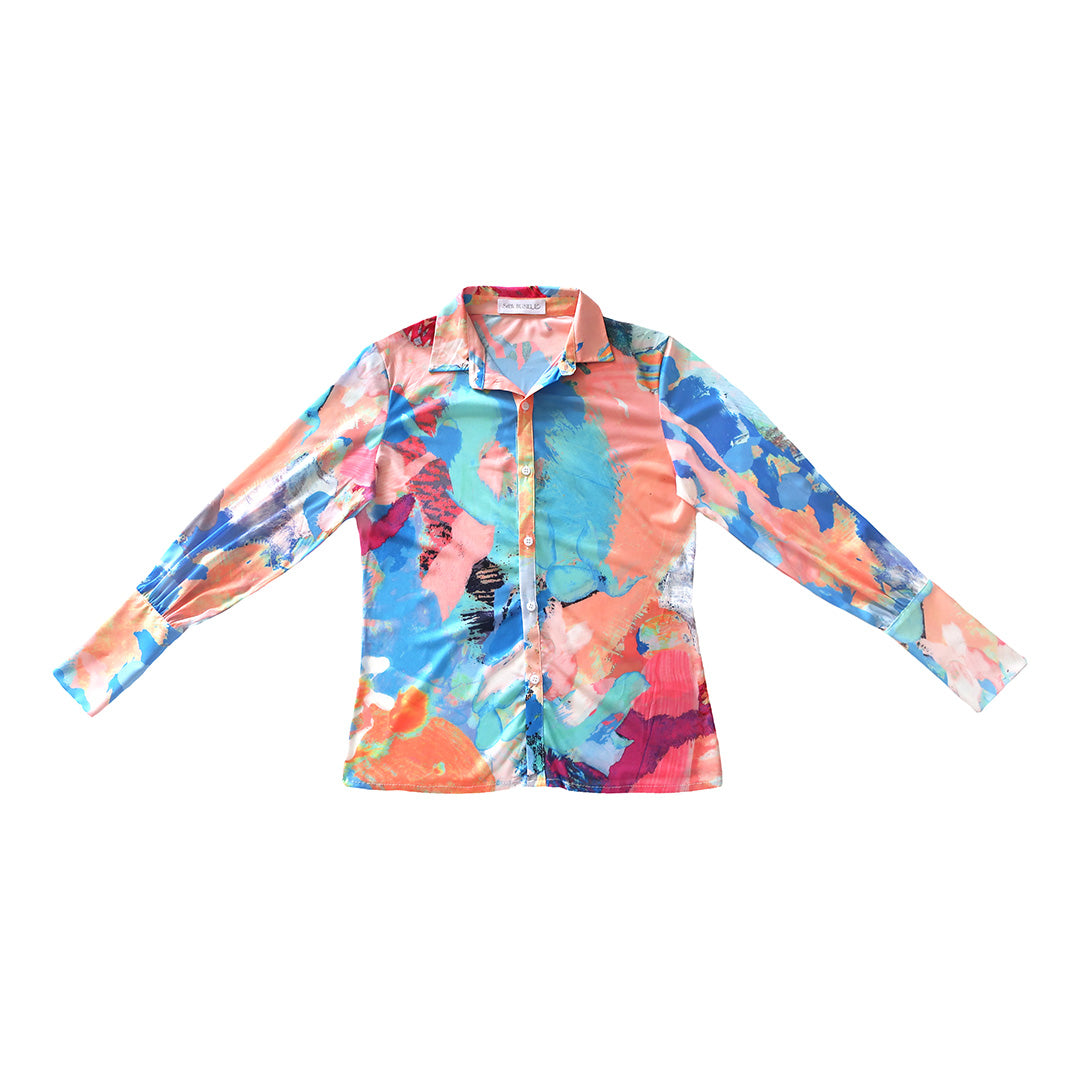 Mesh Button-Down
