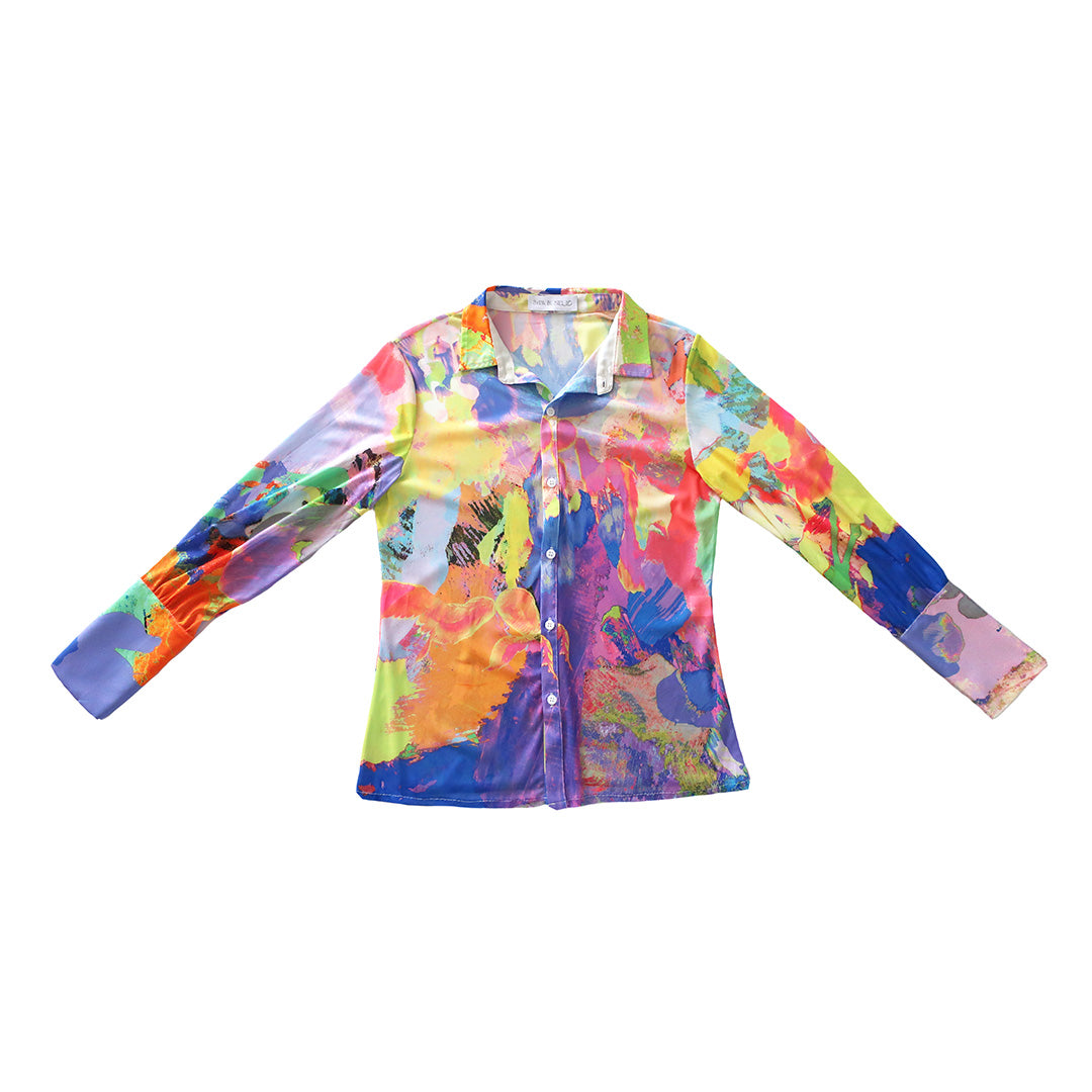 Mesh Button-Down